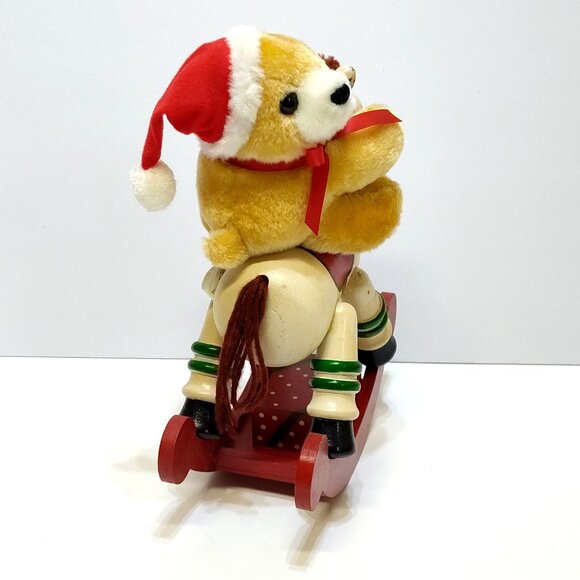 House Of Lloyd Rocking Horse Bear Musical Santa Claus Is Coming To Town See Vid. - Picture 7 of 14
